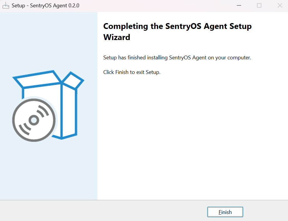 Installer wizard's completion screen